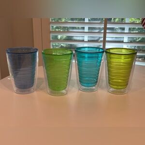 Double Wall Insulated Patio Tumblers different  Colors Set Of 4 , 14oz.